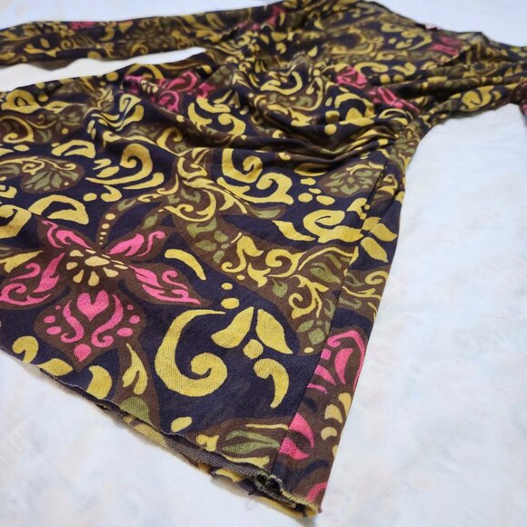 Sweet Pea Green Swirl Y2K Kimono Wrap Top | Fairycore & Whimsigoth | Size L - Picture 10 of 11